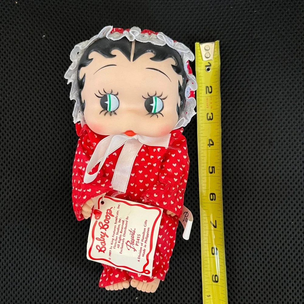 Vintage 1989 Baby Boop Plush Doll Red Heart Pajamas Hamilton Gifts P5415 8.5